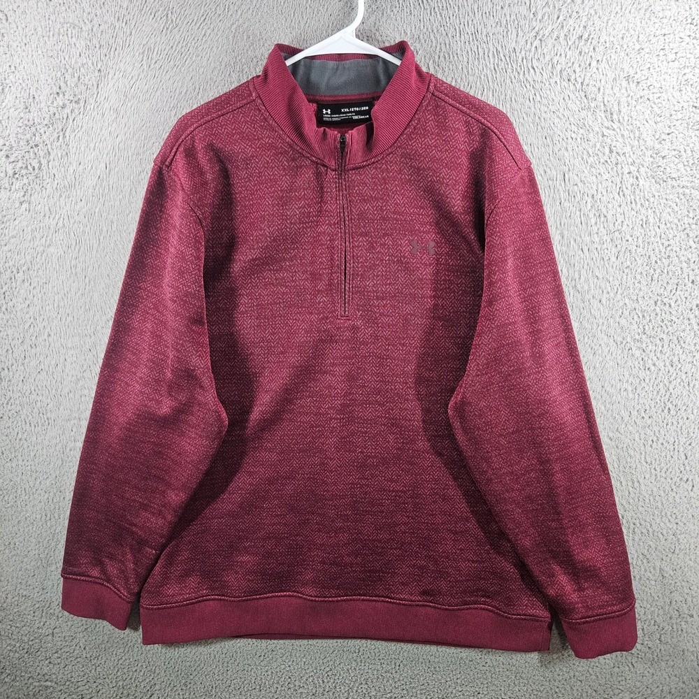 Under Armour ColdGear Mens XXL Burgundy Maroon 1/4 Zip Pullover